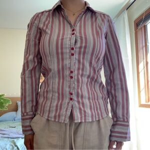 90s Jessica Striped Blouse